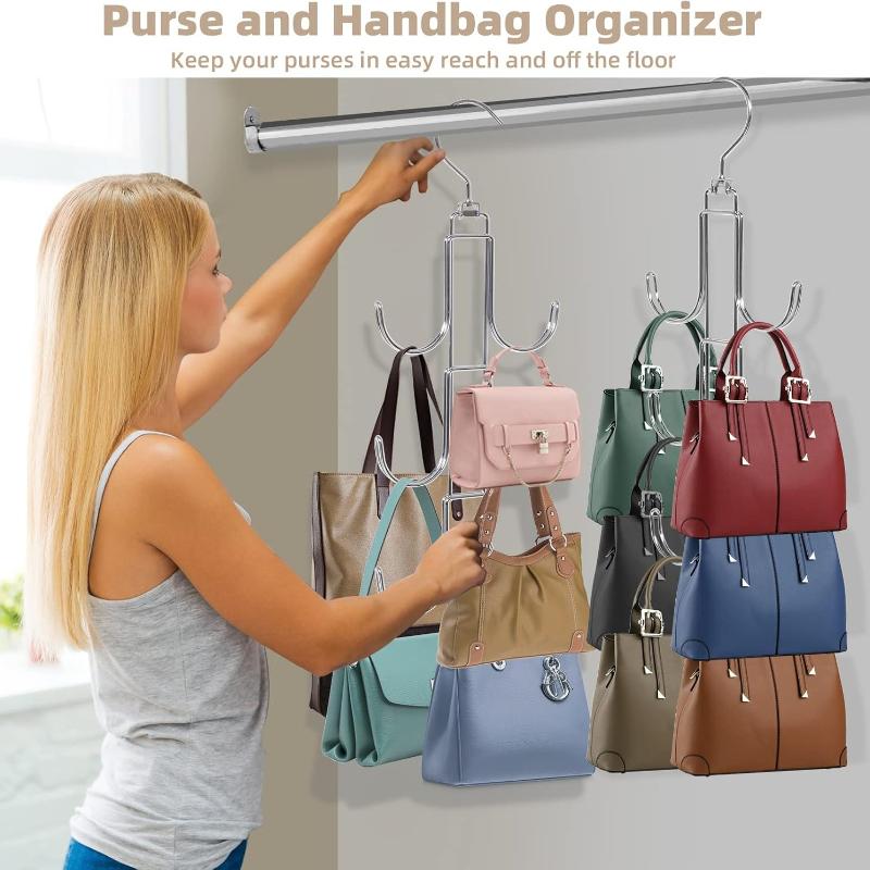 Portemonnee Hanger Organizer voor Kast, 2 Pak Handtas Opberg Organizer, Hangende Portemonnee Houder voor Kast Organisatie en Ruimtebesparing, Accessoires Organi