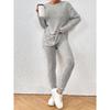 Female Suit, Autumn New Fashionable Casual Temperament Loose Round Neck Pit Stripe Knitted Suit for Women