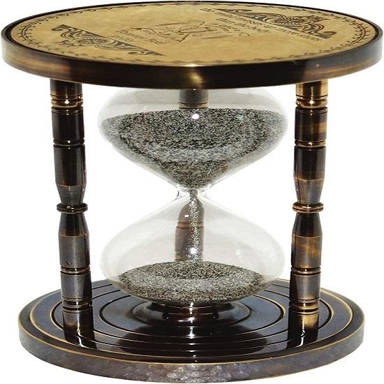 

Антикварный таймер Винтаж 5 минут Песочные часы Морские Песочные часы Серебро