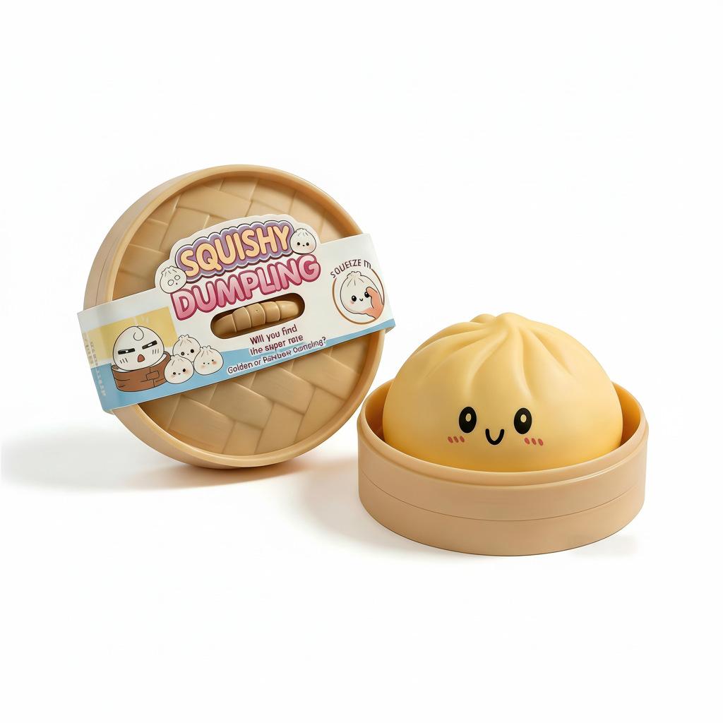 

toys 2026 Squishies Dumpling Bun Toy, Slow Rising Glitter Dumpling Stress Ball, Stress Relief Fidget Toy for Home Office Travel In stock
