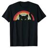 Cat Rainbow Shirt, Vintage Cute Black-Cat Teen Girls and WoUnisex Cat-Lover T-Shirt Graphic Tee Top Short Sleeve Basics Outifts