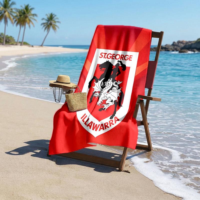St George Illawarra Fashion Beach Towel: Ideal for Summer Adventures Soft, absorbent and quick drying suitable for swimming and bathing