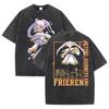 Hot Sale Anime Peripherals Frieren: Beyond Journey's End Graphic Print T-Shirt Men Women Streetwear Fashion Vintage Washed Cotton Summer New Tee
