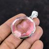 Faceted Pink Kunzite Pendant Real Gemstone Pendant 925 Sterling Silver Pendant Handmade Pink Kunzite Jewelry Birthstone Pendant Gift for Mom