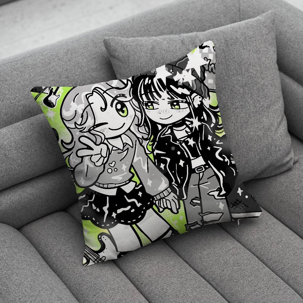 

AAya Oosawa And MMitsuki Koga Print Pattern Sofa Cushion Cover Pillowcase Home Party Car Bedding 30x30cm