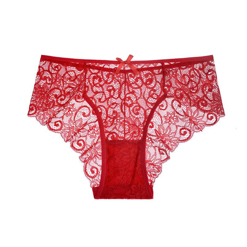Underwear Female Lingerie Sexy Lace Low Waist Seamless Underpant Transparent Briefs Women's Triangle Pantys