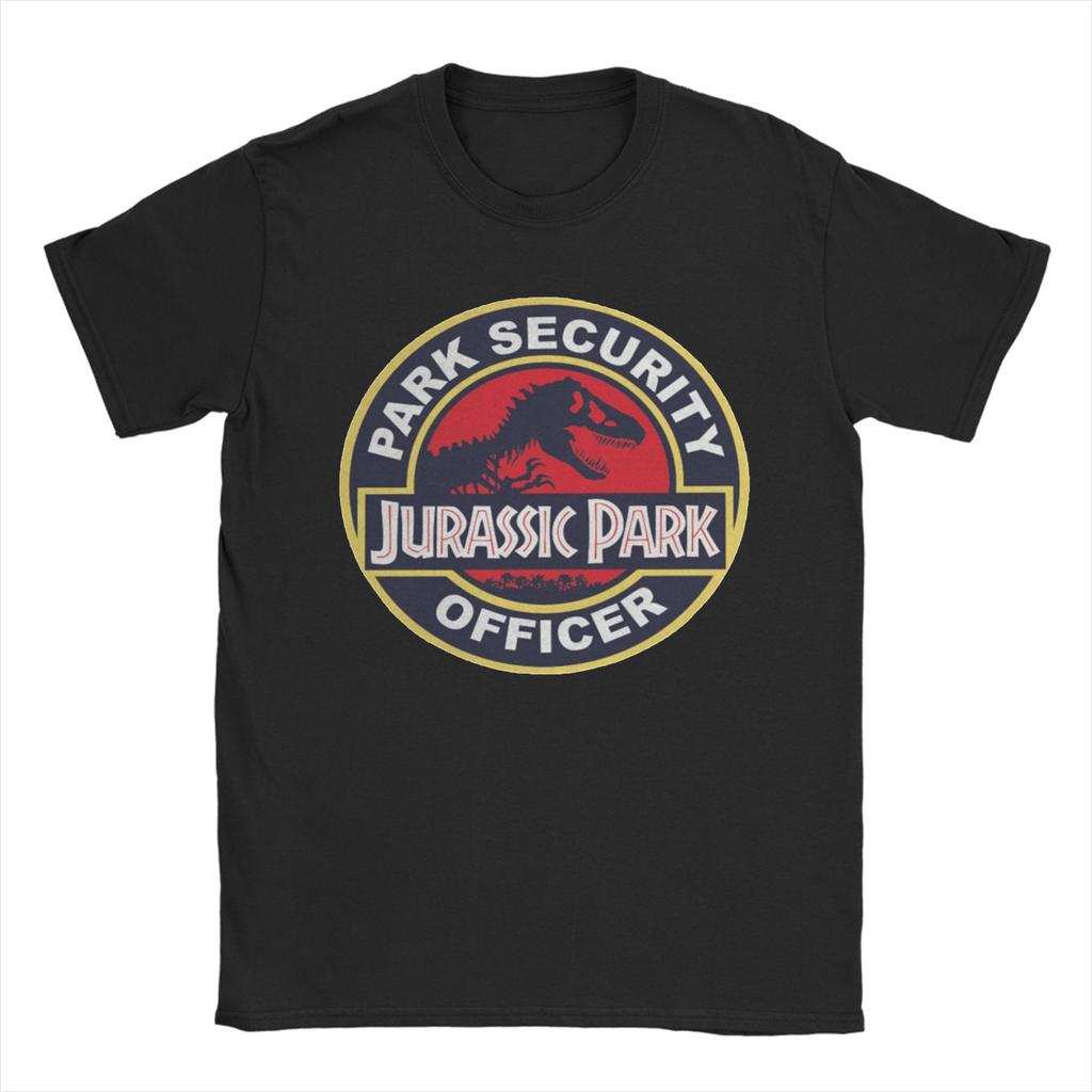 Men Women's Blue Jurassic Park Logo T Shirt  Cotton Clothing Awesome Short Sleeve Round Neck Tee Shirt Adult T-Shirt