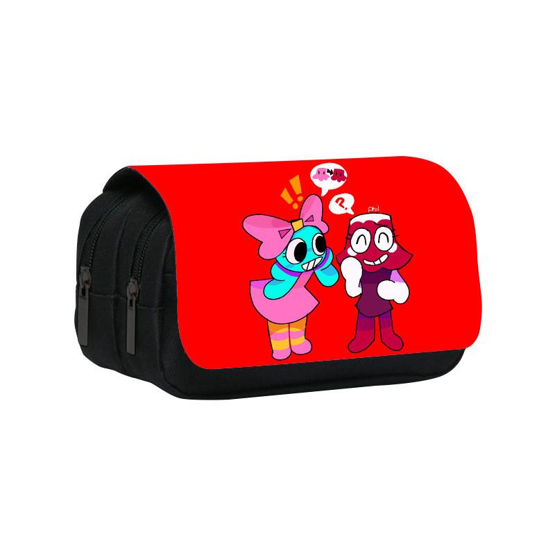 Dandys World Sunflower Design Nylon Pencil Case With Two Layers For School Use