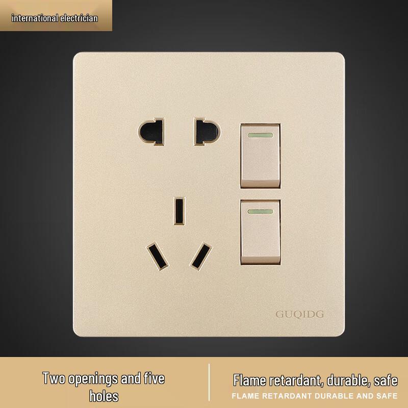 

RuiDetai 86-Type Dual Control Wall Switch & Socket CN plug (adapter included)