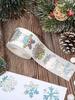 1 roll of 500 stickers, snowflake gift decoration label, roll pack of snowflake stickers, waterproof laser holiday decoration.