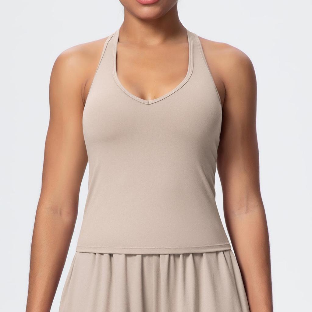European & American Breathable Wide-Leg Pants with Fitness Halter & Strappy Long-Sleeve Yoga Top