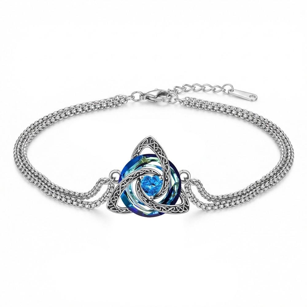 Zircon Accent Birthstone Bracelet Adjustable Chain Zodiac Signs Bracelet Daily Wear