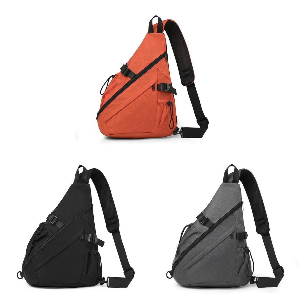Borsa a tracolla da uomo impermeabile in nylon con espansione della capacità per viaggi casual