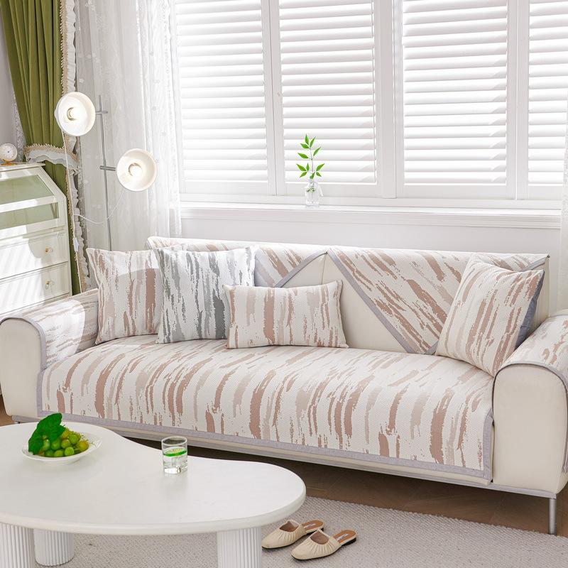 Ice Silk Sofa Cushion Summer Seat Cushion for Summer Non-Slip Leather Sofa Cover Summer Cover Cloth