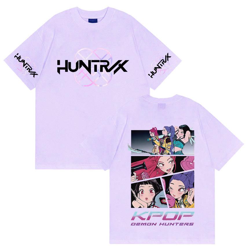 Limited Demon Hunters 2025 K-pop Film Graphic T-Shirt Men Women Clothing Tide Oversized T Shirt Fashion High Quality Cotton Tees