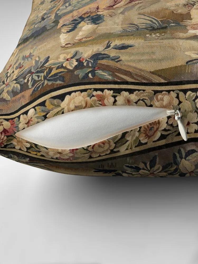 AubussonAntique French Tapestry Print Throw Pillow Sofas Covers Sofa Covers Cushions For Children
