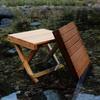 Folding low stool, shoe changing stool, household pony solid wood portable living room bench, sturdy fishing stool at the door