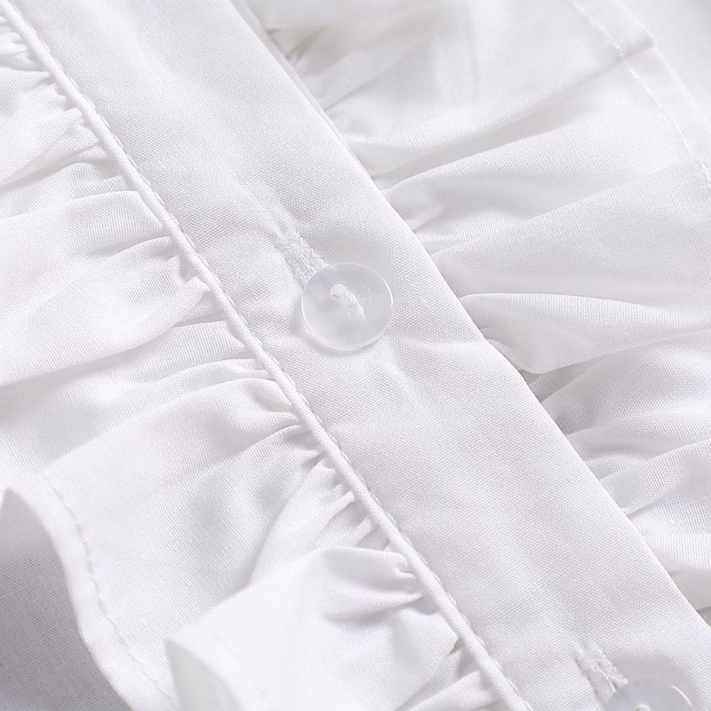 Ruffle Detachable Fake Collar White False Blouse Collar Simple Adjustable Neckline Female