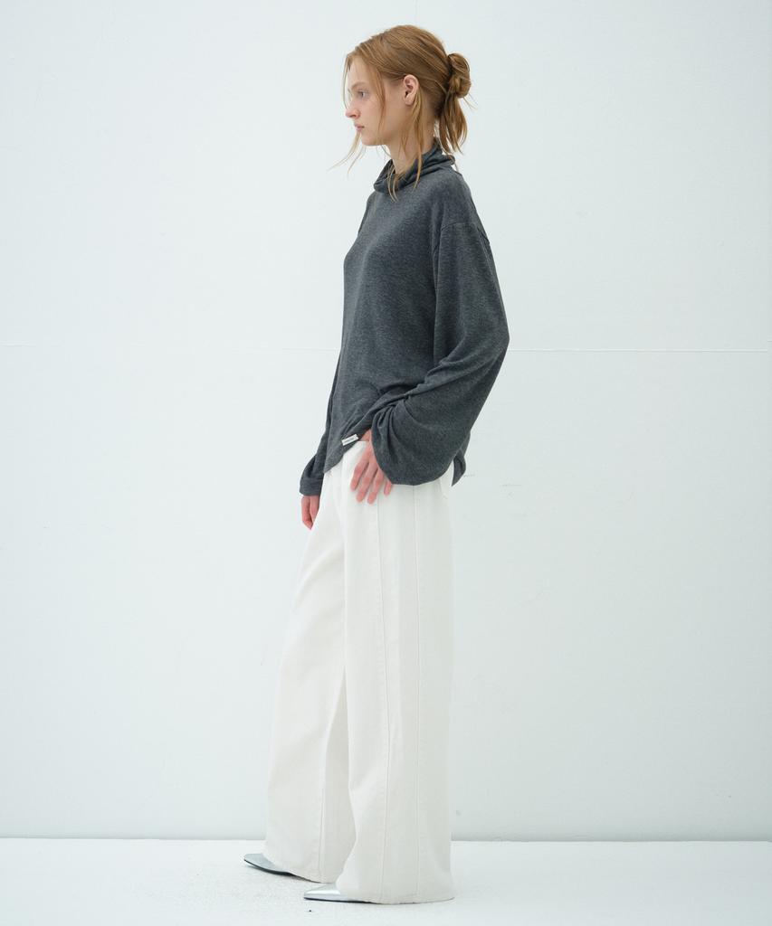 Obeodyupeulleeo Cotton Wide Denim Pants_White