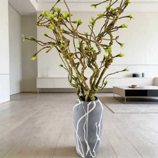 Artificial Flower No-Maintenance Long-Lasting Beauty Realistic Texture Flexible Branches Natural Zen Shape Fake Branch Home Decor