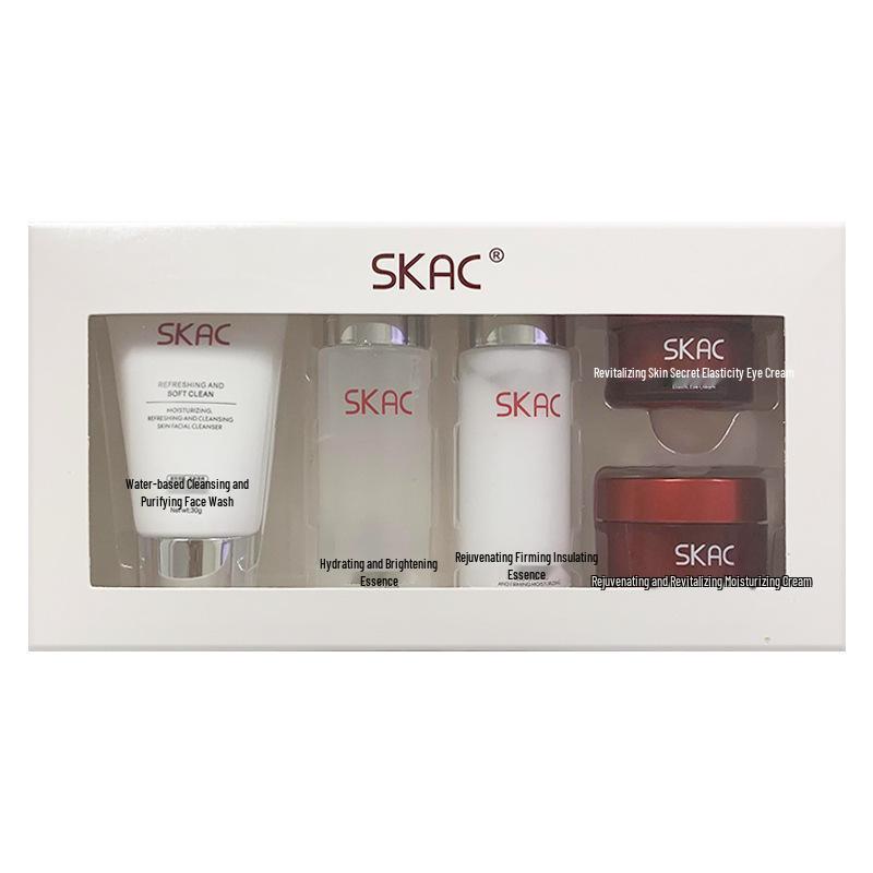 SKAC Star Travel Moisturizing Set: Toner, Lotion, Cleanser, Skincare, Beauty Salon 5-Piece Kit