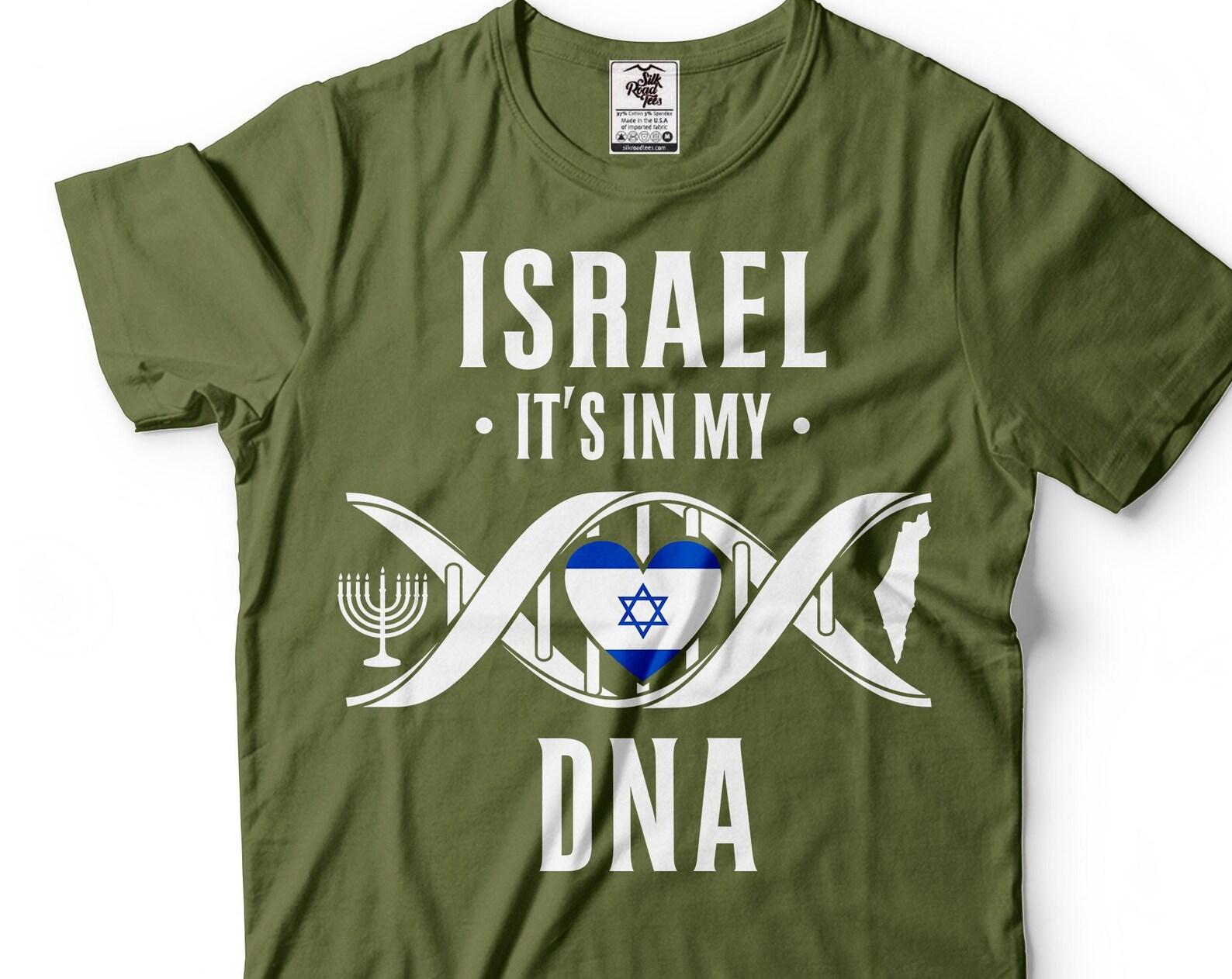 Israeli Flag DNA Shirt: Israel Patriotic Unisex Tee 3XL