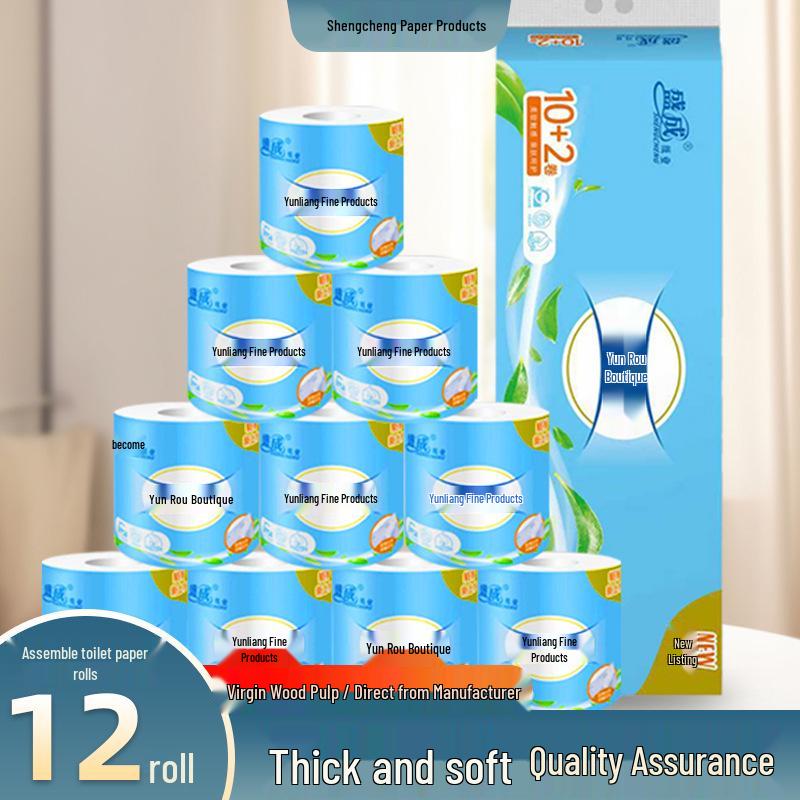 Hollow Toilet Paper for Hotels - Large Quantity, Portable, Wet & Dry Use 36 rolls
