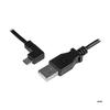 STARTECH 50cm Left Angled USB To Micro USB Cable - Black - Shielded