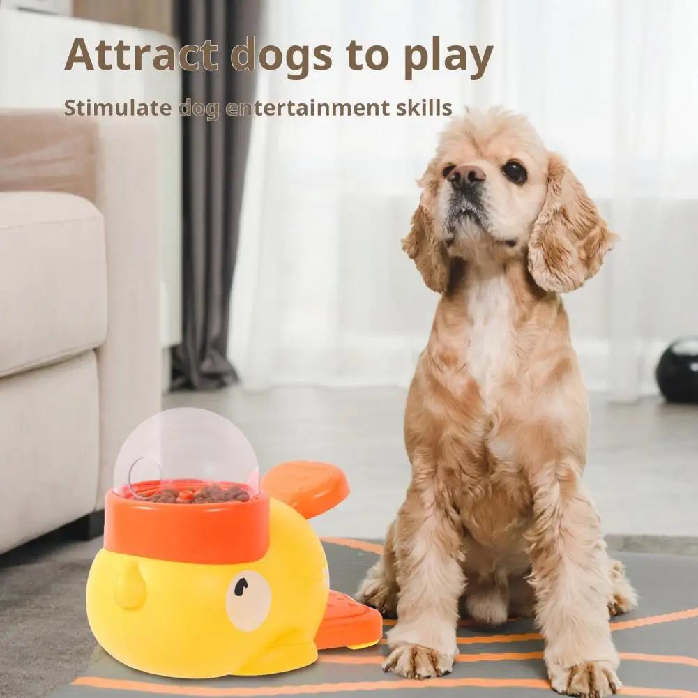 Liten Gul Anka Husdjur Automatisk Matare Motion Hund Intelligens Interaktiv Hundmatsdispenser Katt Hund Läckage av Mat Leksak