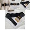 Wide Black Trendy Waist Belt For Women Comfortable Elastic Faux Leather Style