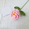 1PC Artificia Rose Bouquet Fake Flower Wedding Decor Woolly Flower Homemade Knitted Hand-Crochet