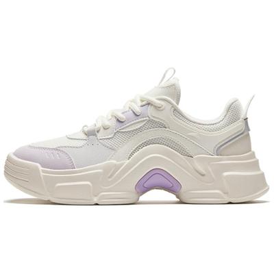 Low-Top Casual Shoes Women's White Purple Sneakers