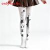 Cat Print Velvet Tights With Hip Lifting And Slimming For Casual Women