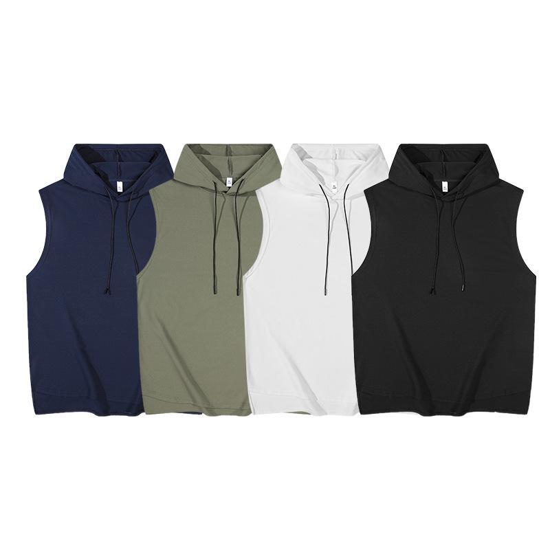 Loose Hooded Sleeveless Summer Casual Solid Color Tank Top