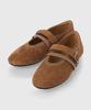 Kissa Suede Studded Flat Shoes P507002