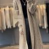 Women's Thick Cable Knit Hooded Coat - Mid-Length, Over-the-Knee, Autumn/Winter Outerwear