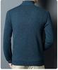 Men's Middle-Aged Casual Zipper Stand Collar Thickened Plus Velvet Base Layer Sweater - 2025 Autumn/Winter Collection