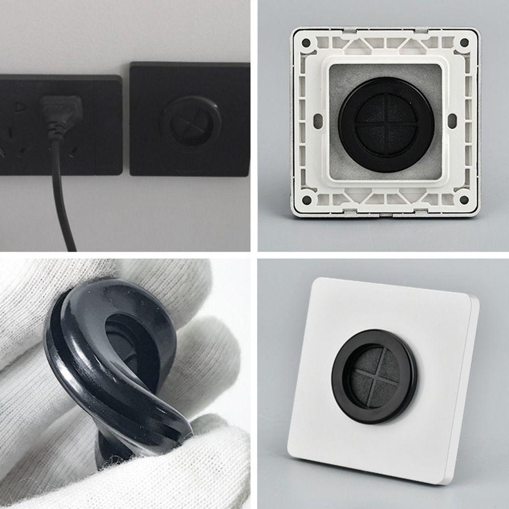 With Outlet Hole Cable Socket Panel With Rubber Pad Decorative Cover  Network Cable