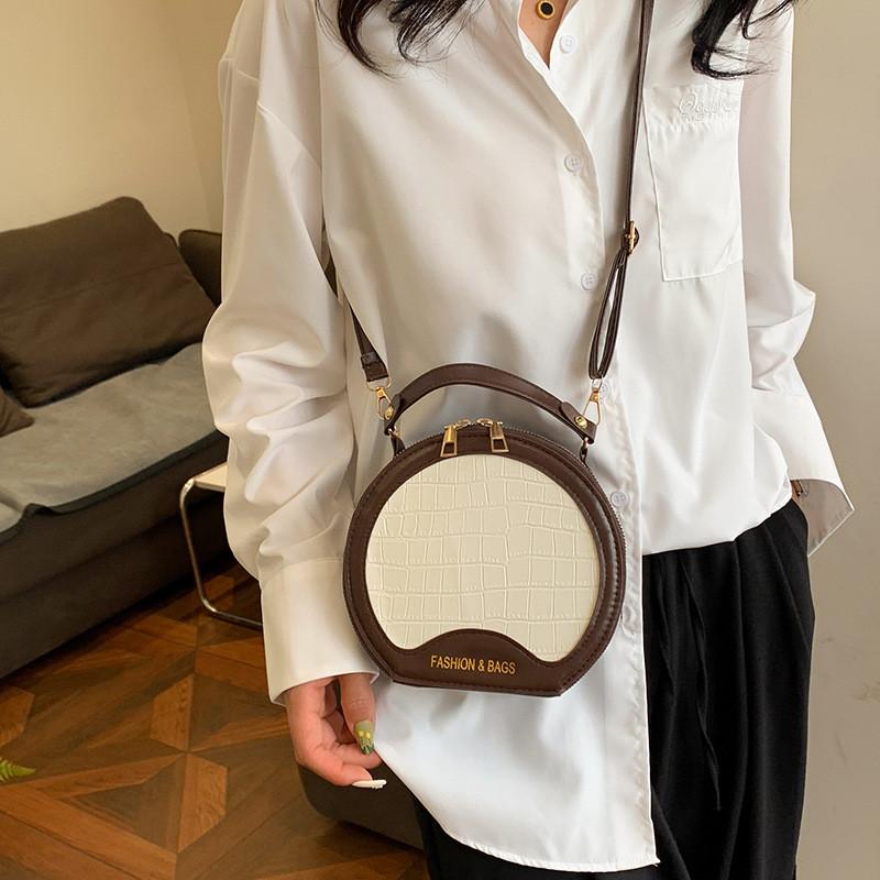 Stylish Women's Trendy Pu Leather Round Bag With Unique Design For Casual Outfits