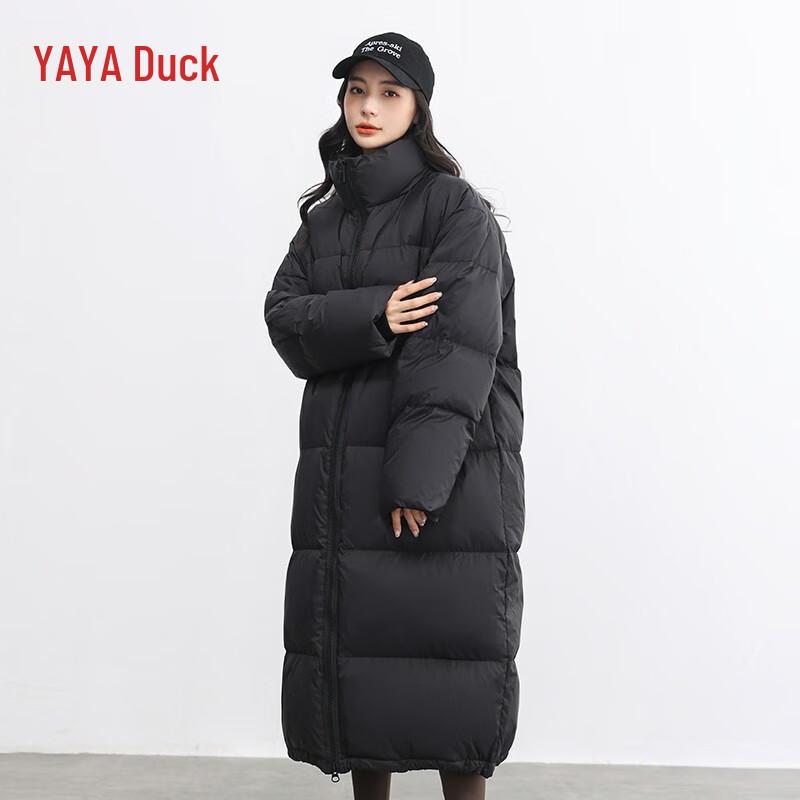 YAYA Women's 2025 Over-the-Knee Long Thickened Down Jacket