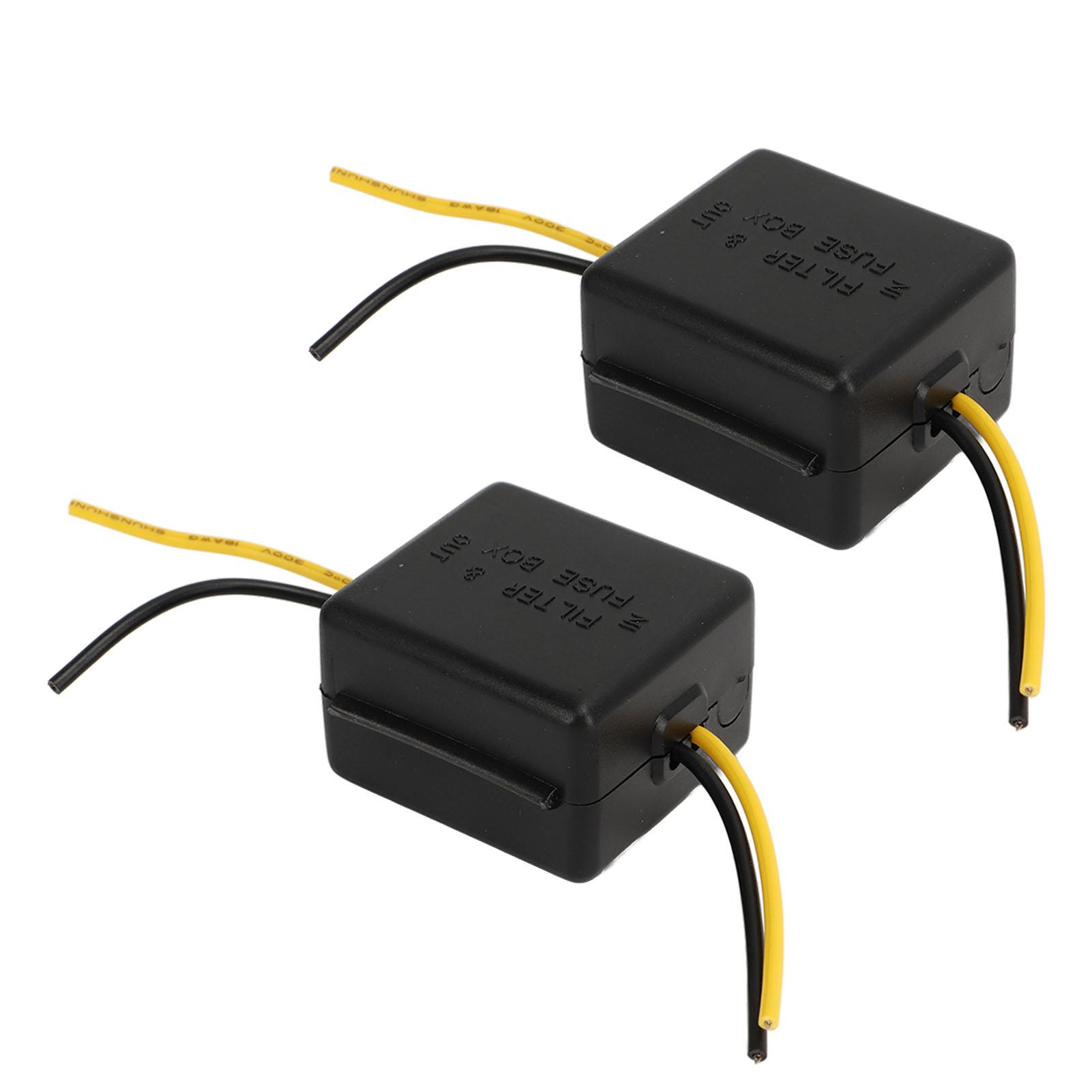 

2 шт. Автомобильный фильтр питания 12 В Защита от помех Подавление шумов Надежный фильтр питания для стереосистемы Для эквалайзеров