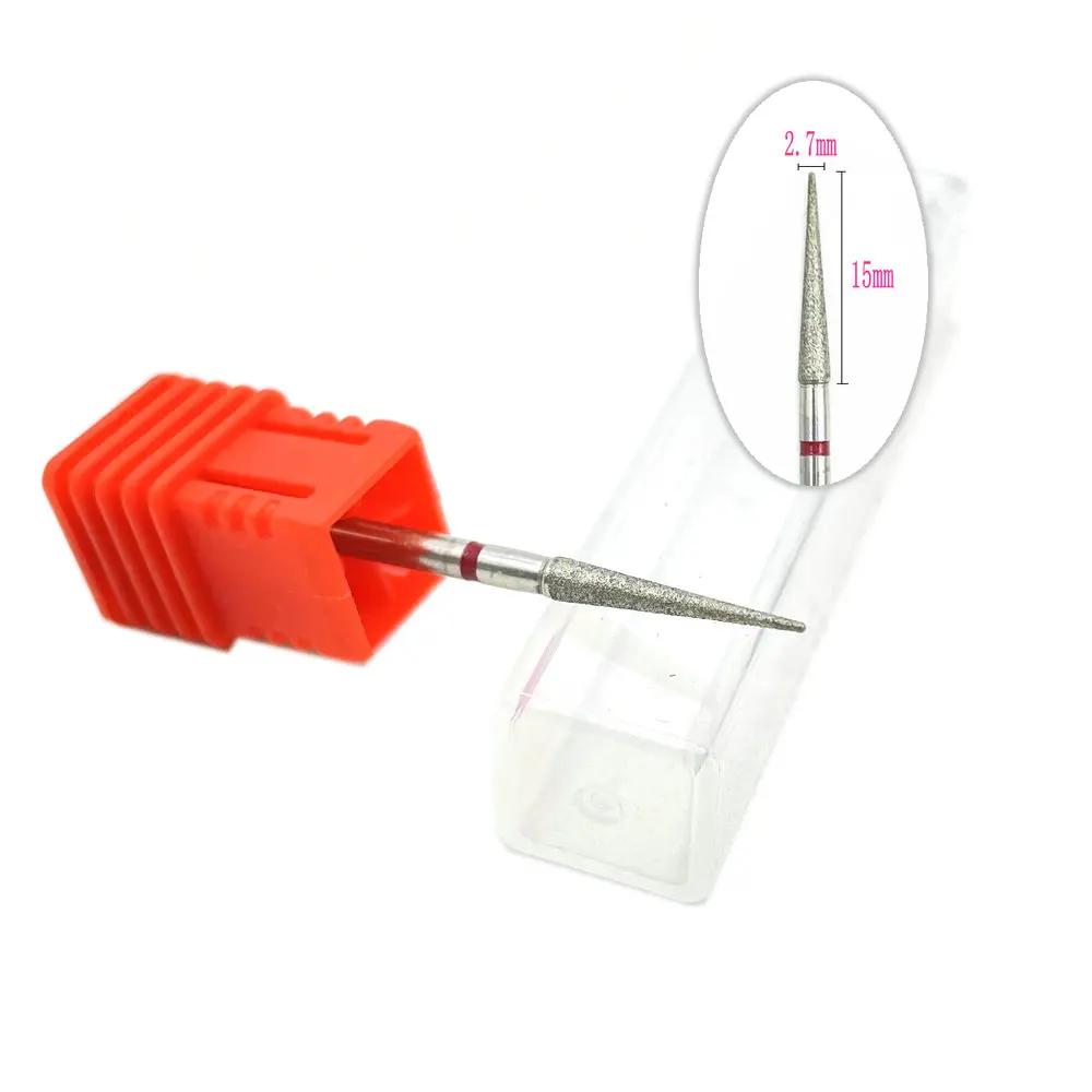 20pcs Diamond Nail Drill Milling Cutter for Manicure Rotary Bits Cuticle Clean Accessory Dental Diamond Burs Polisher 2.35mm
