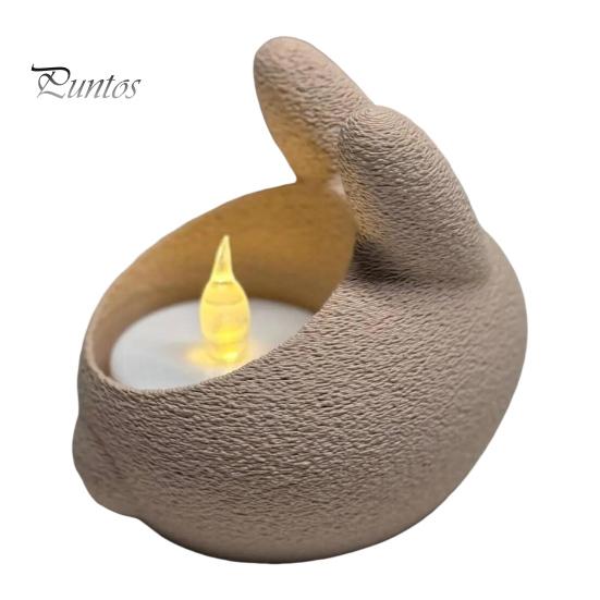 

Подсвечник в виде кролика, ручной работы, подсвечник в виде кролика из смолы, настольный подсвечник в виде кролика для гостиной, спальни, декор хаки