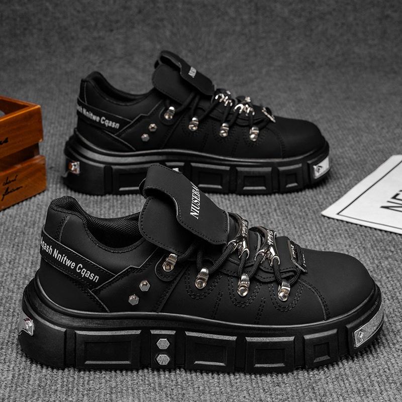Platform Casual Sneakers For Men Lace Up Thick Sole Fashion Shoes 39