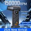 150000 RPM Powerful Turbo Fan, Brushless Motor Turbo Jet Fan, High-Power Cordless Air Blower with 5-Speed Adjustment, LED Display and Light