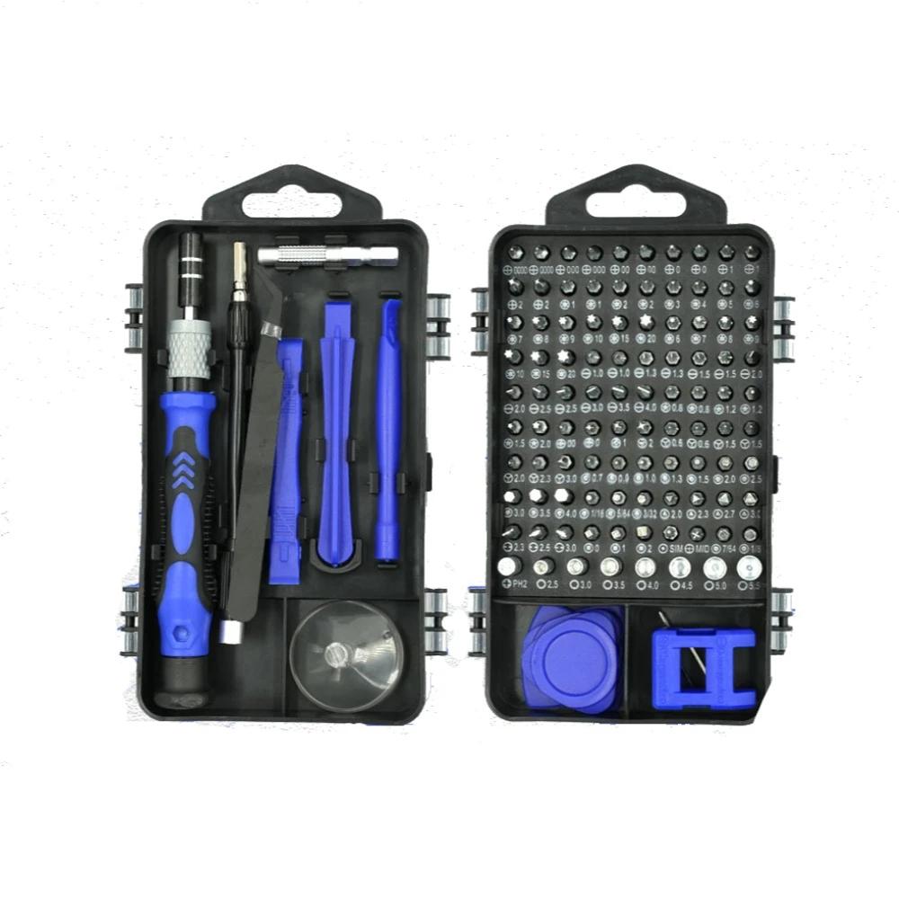

Professional 115 in 1 Magnetic Screwdriver Set - Precision Repair Hand Tools for Computer Laptop Phone and Household Electronics синий