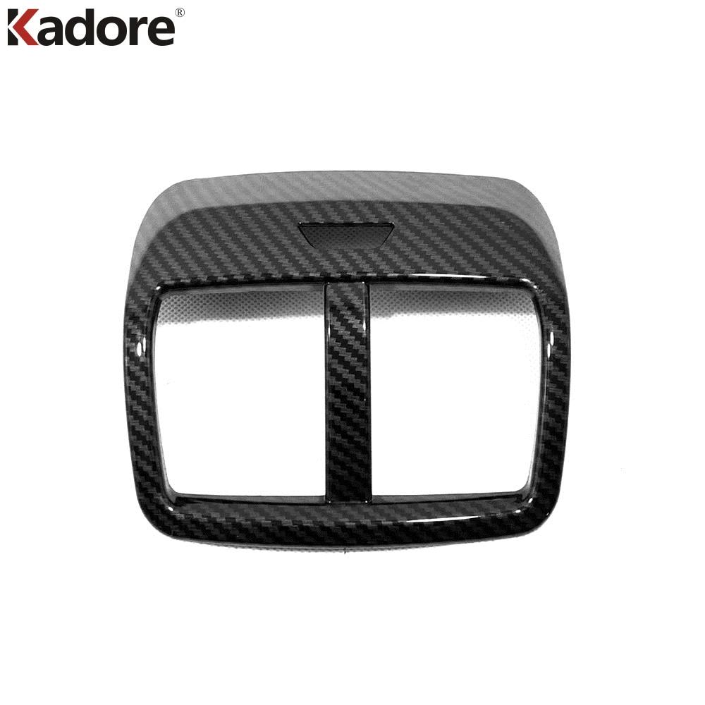 For Ford Focus      Carbon Fiber Car Armrest Rear Air Condition Vent Outlet Cover Trim Interior Accessories Carbon Fiber 2