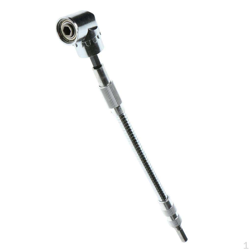 

1/4 Flexible Shaft Screwdriver Power Drill Bit Extension 105 Degrees Corner Bar 150mm