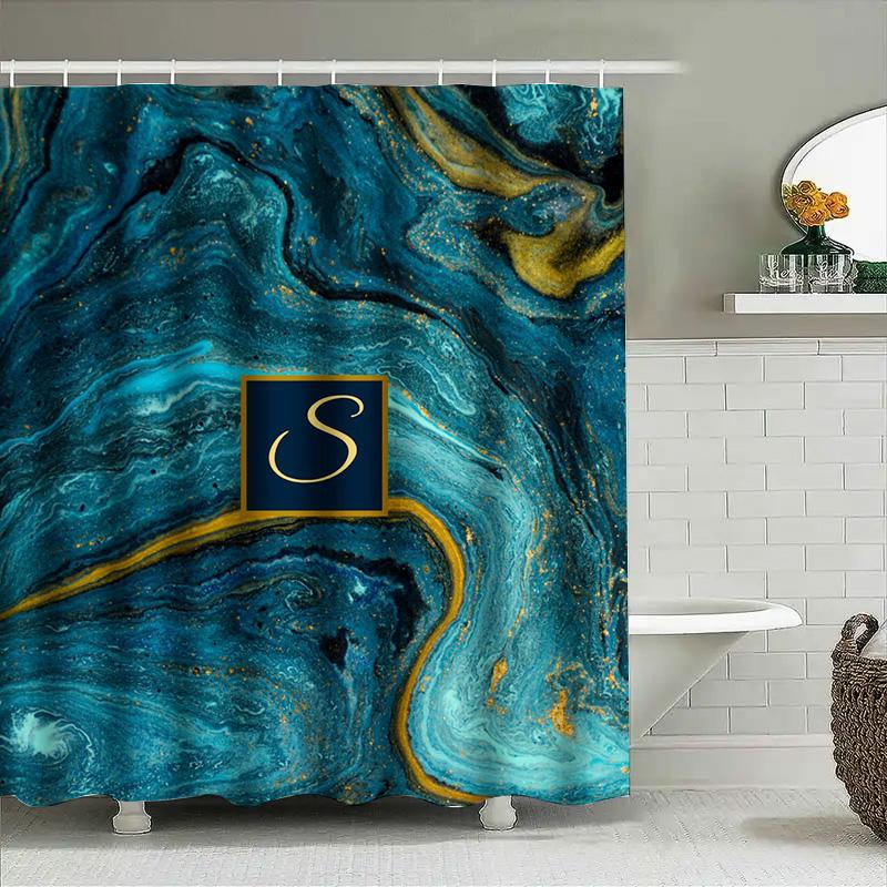 Colorful Feather Print Shower Curtain Watercolor Leaves Design For Bathroom Decorations Waterproof Fabric Bath Mat Cover With Ho