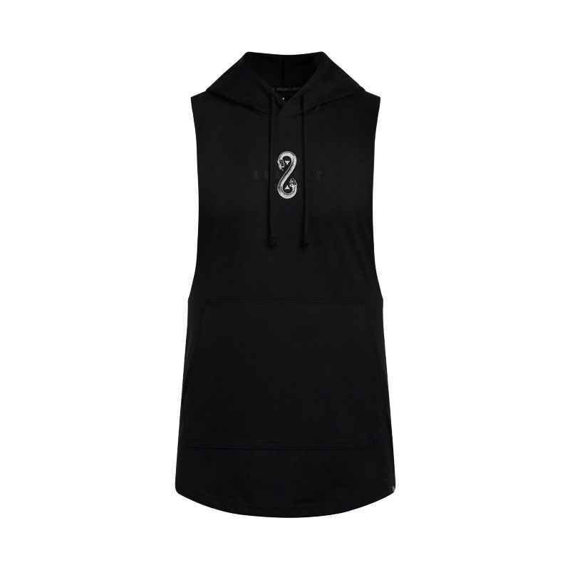 

Under Armour Project Rock Series SS25 Brand Logo Loose Fit Sleeveless Hoodie Men Tops Black 1389987-001 L